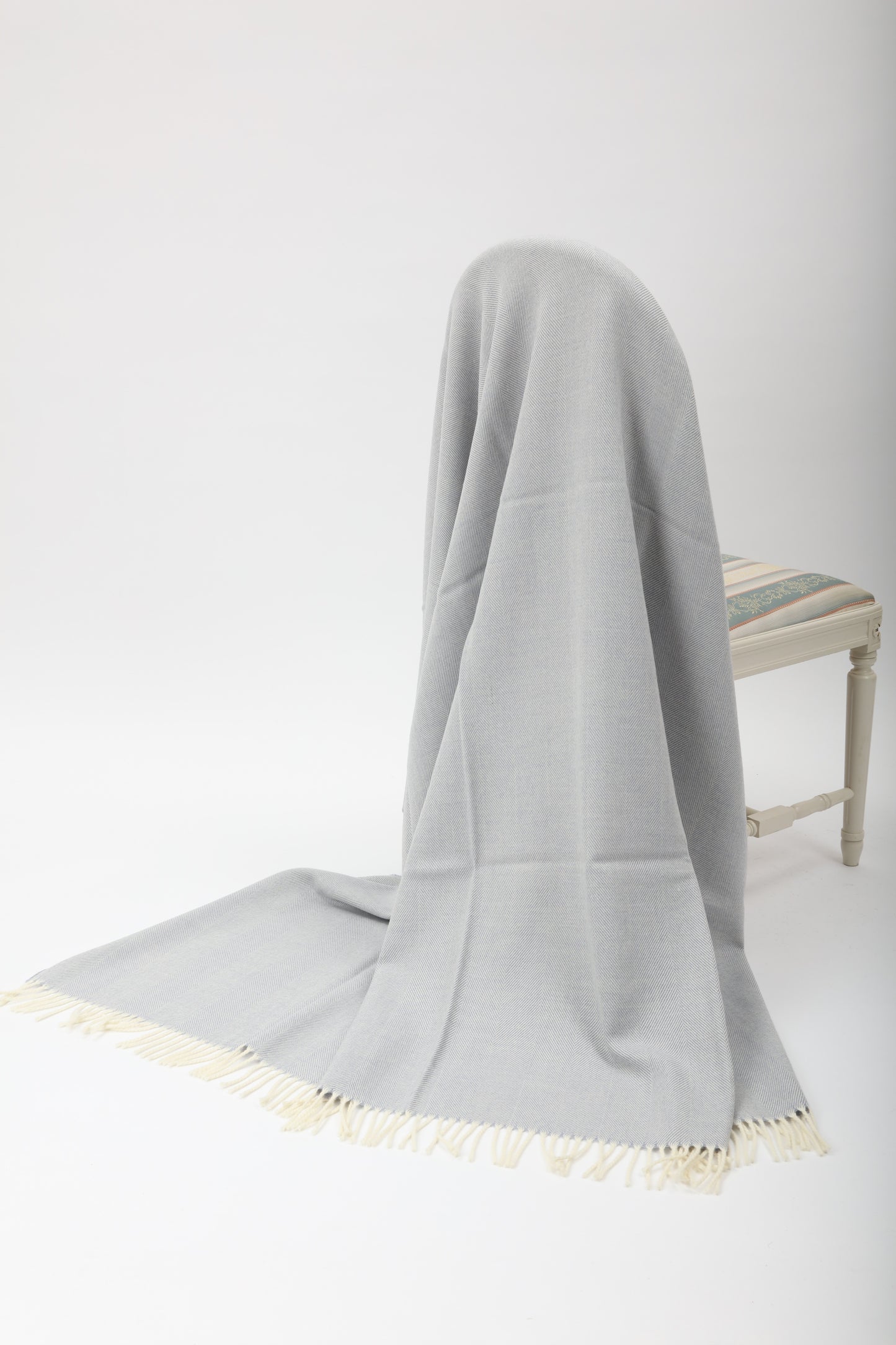 Merino Lambswool Blanket - Pale Blue