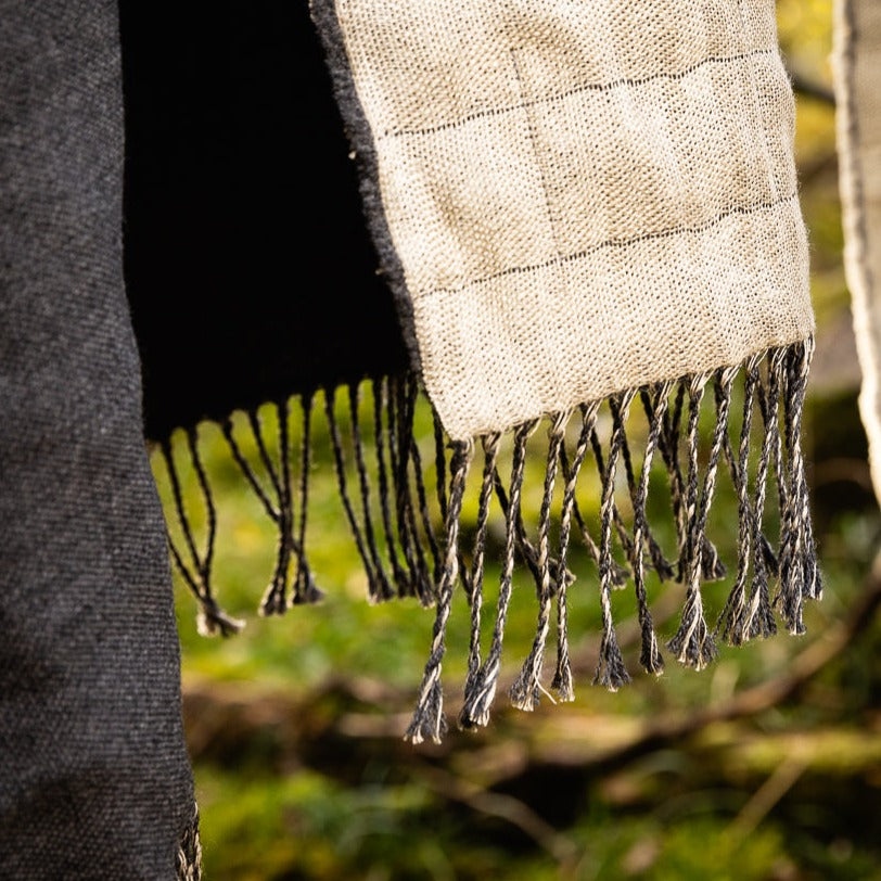 Pure Irish Linen & Merino Lambswool Reversible Throw