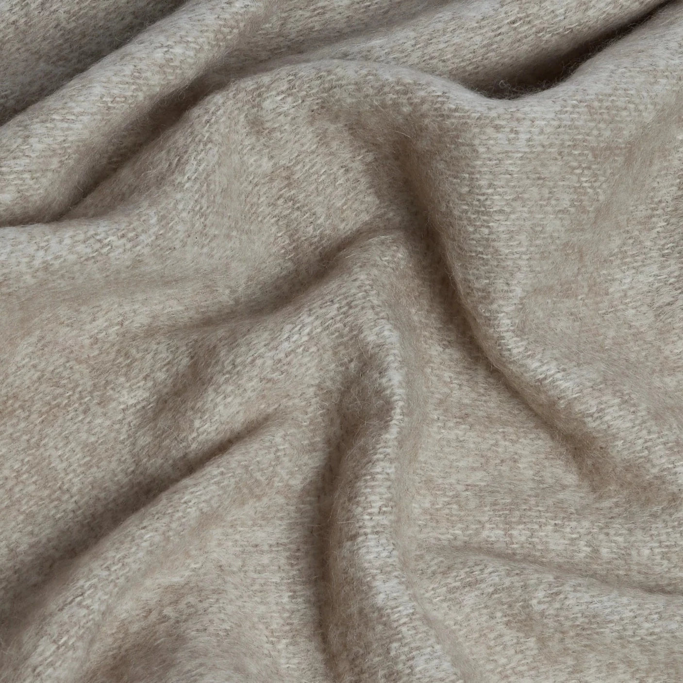 Mohair Throw - Mink and Ivory