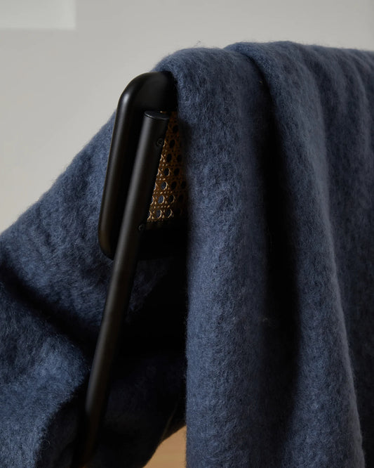 Mohair Throw - Steel Blue