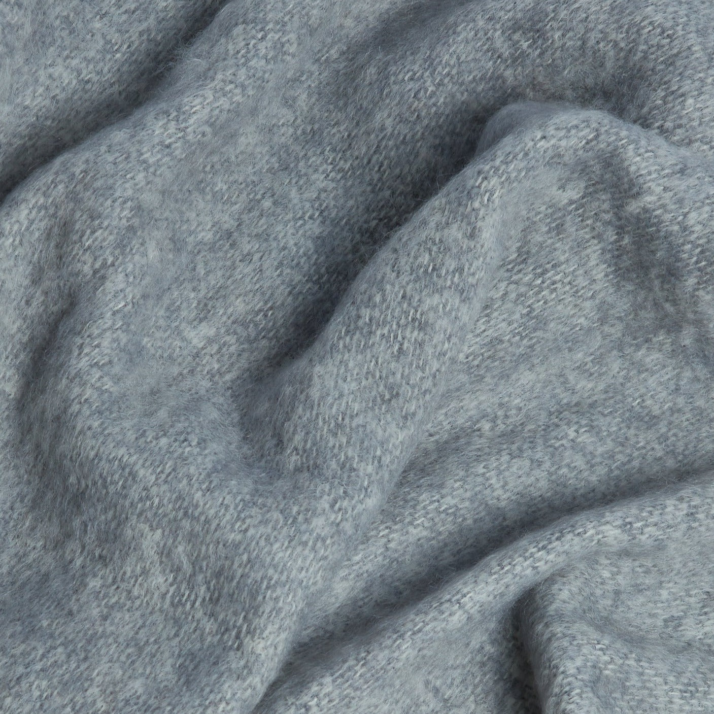 Mohair Blanket - Grey and Ivory