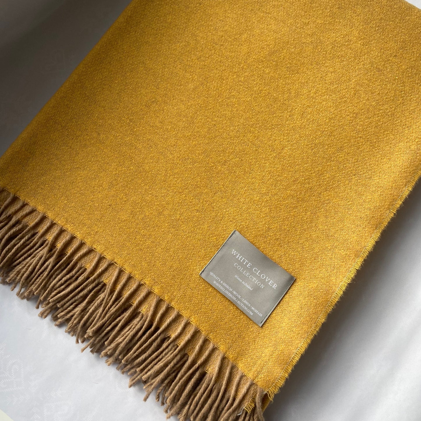 Luxury Cashmere Throw - Goldstone and Camel