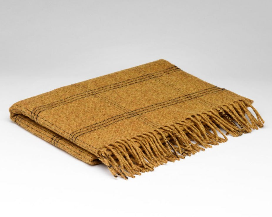 Oversize merino lambswool scarf - Barley Pane